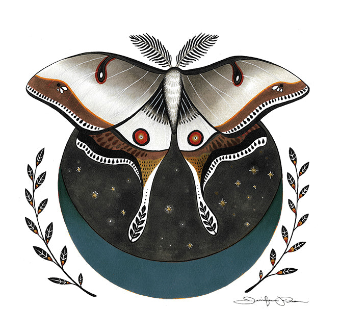 12x12" Archival Giclee - "Luna Moth"