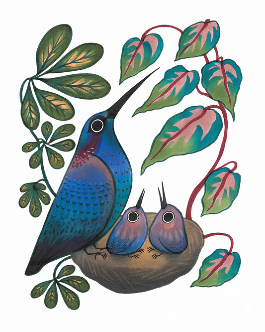 8x10" Archival Giclee - "Mama Bird"