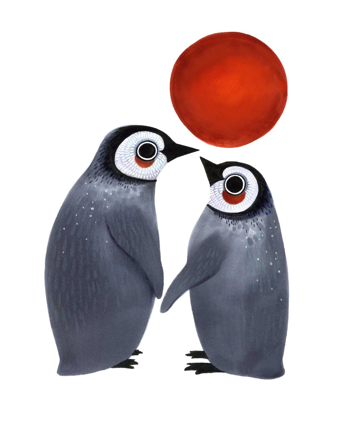 8x10" Archival Giclee - "Penguin Love"